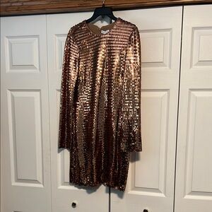 Gianni Bini Sequin Long Sleeve Dress
